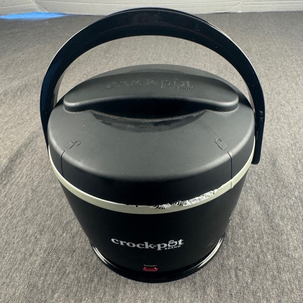 Crock-Pot Lunch Crock Food Warmer Black Silver 20oz Portable CPSCLC20-N1